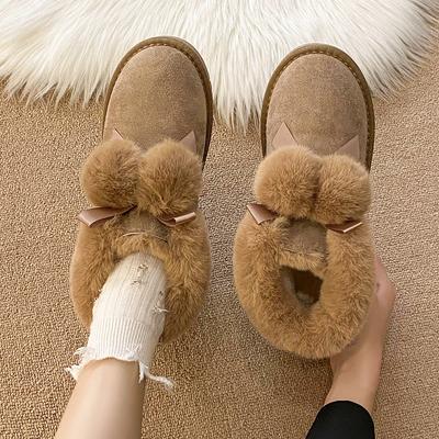 Женские модные легкие зимние теплые сноубутсы плюшевая подкладка нескользящие износостойкие повседневные уличные спортивные пушистые с хлопковой подкладкой