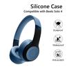 Silicone Case Anti-Scratch Telescopic Beam Cover Waterproof Outer Earphone Panel Cover for Beats Solo 4 Wireless Headphones
