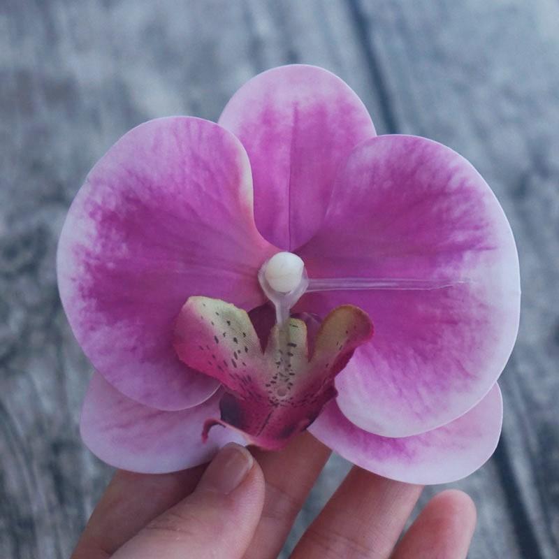 8,5 см заколка для волос в виде орхидеи для женщин, заколки для волос с искусственными цветами, милые аксессуары для волос для свадебной вечеринки, подарки