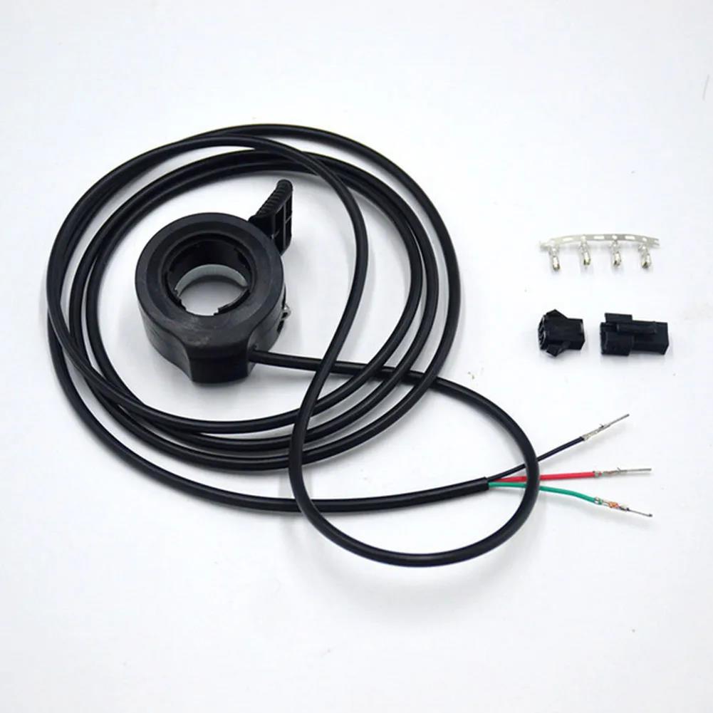 Outdoor Thumb Throttle E Bike Parts Assembly Replacement Three-wire Black Ebike Electric Bike For Electric Bicycle Throttles 2