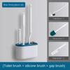 3 In 1 Silicone Toilet Brush Set Wall Mounted Bathroom  Cleaning Kit With Holder Multi  Functional Home Accessories Toilet Brush
