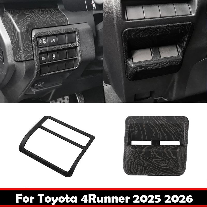 LHD For TOYOTA 4Runner 4 Runner 2025 2026 driver's seat Multi functional button box headlight rear door light bar button cover