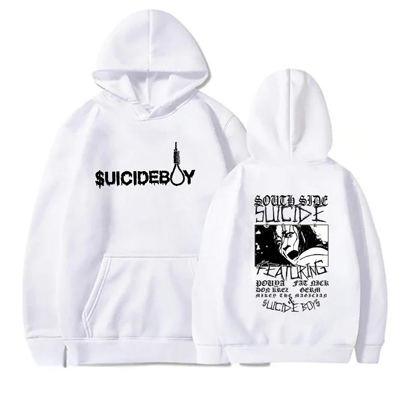 Vintage Suicideboy Hooded SweatShirt Men Women Harajuku Grey Day Rapper Streetwear Men's Hoodies Pullover Clothes