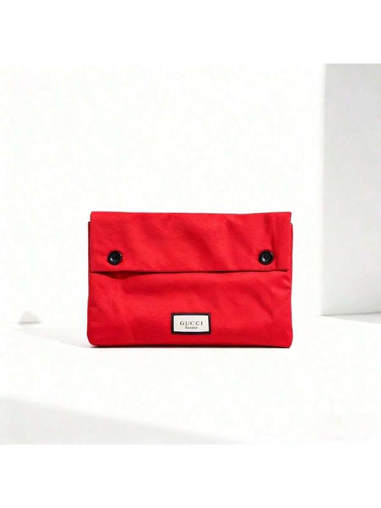 Gucci Женская красная косметичка, портативный клатч большой вместимости, портативная сумка для хранения, ретро и элегантная, подходит для ношения при выходе из дома