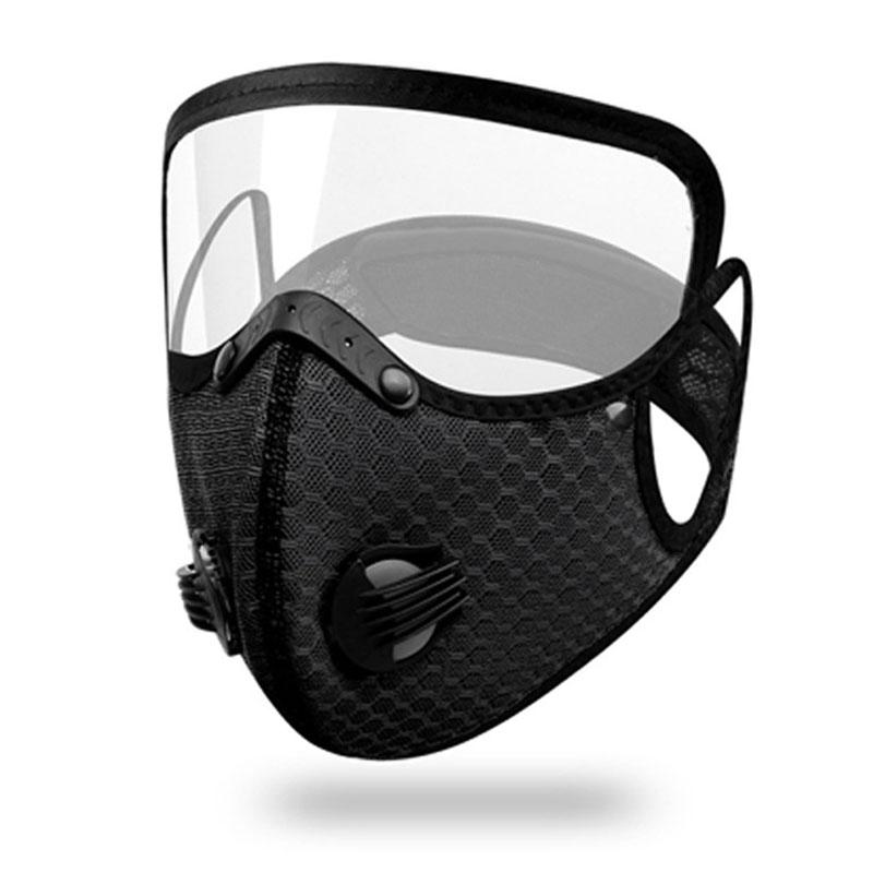 New Cycling Face Mask with Filter Goggles Dust Mask Sport Washable Reusable Facemask for Men Bandana Actived Carbon Filters