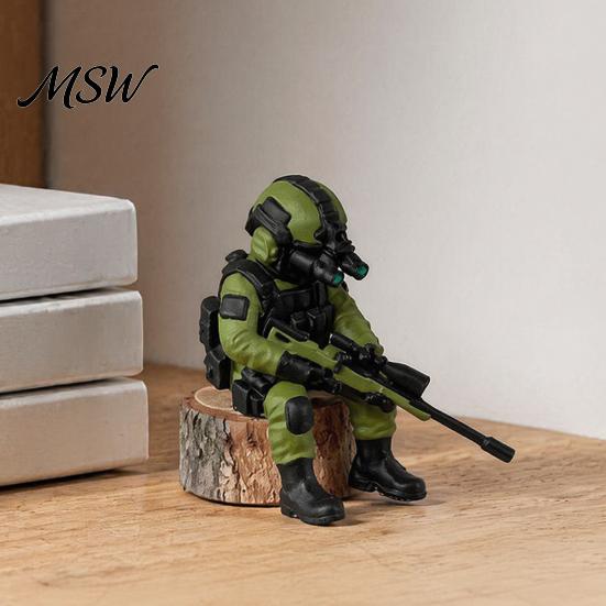 Modern Combat Model 3D Printed Soldier Desktop Figurine, Military Model, Miniature Ornament for Home Office Car Decor And Lovers Collectible Hobbyist