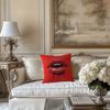 2D Dripping Red Lips Pillow Cover Sexy Glossy Lip Print Cushion Case For Sofa Couch Modern Gothic Home Decor Gift