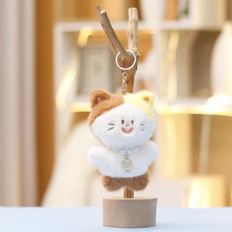 Black Cat Plush Toy Keychain With Pp Cotton Filling For Kids Gift Bag Decor