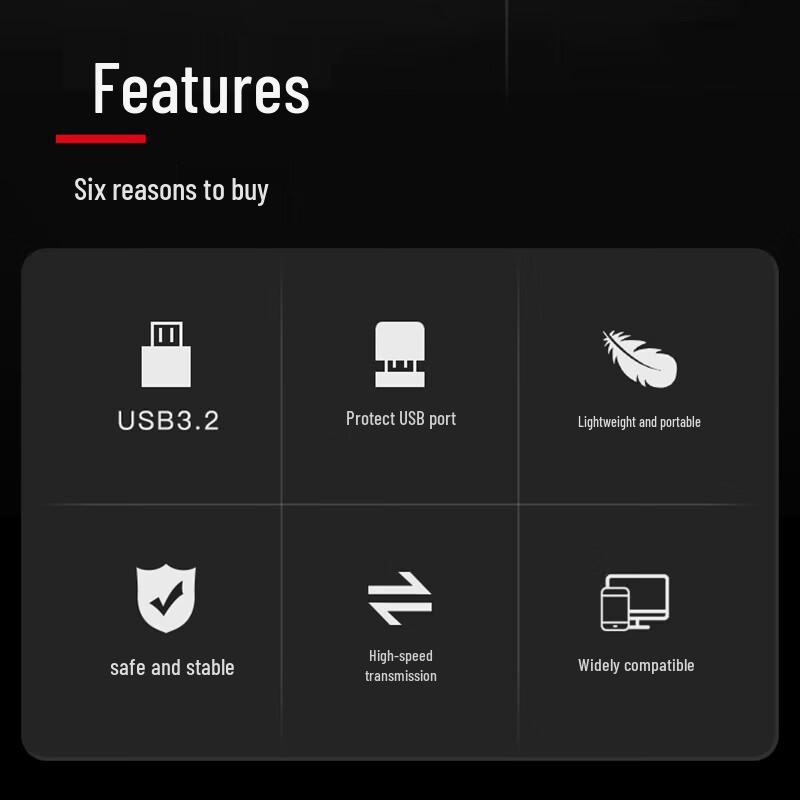 Lenovo Lightning Shark 3.2 Series Mini USB Flash Drive