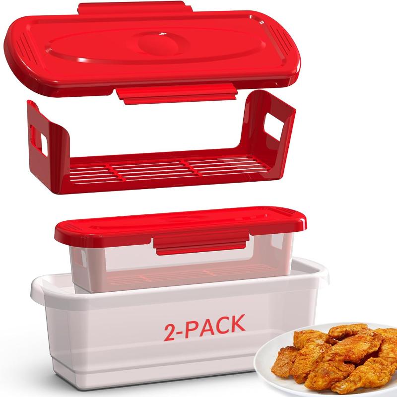 Миска-шейкер для кляра, Панировочная миска-шейкер с крышками, Шейкер для жарки куриных крылышек, рыбы, луковых колец, овощей