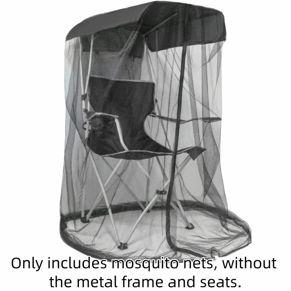 Foldable Design Chair Use Mosquito Net Zipper Opening Mesh Tent Insect Shield Net Camping
