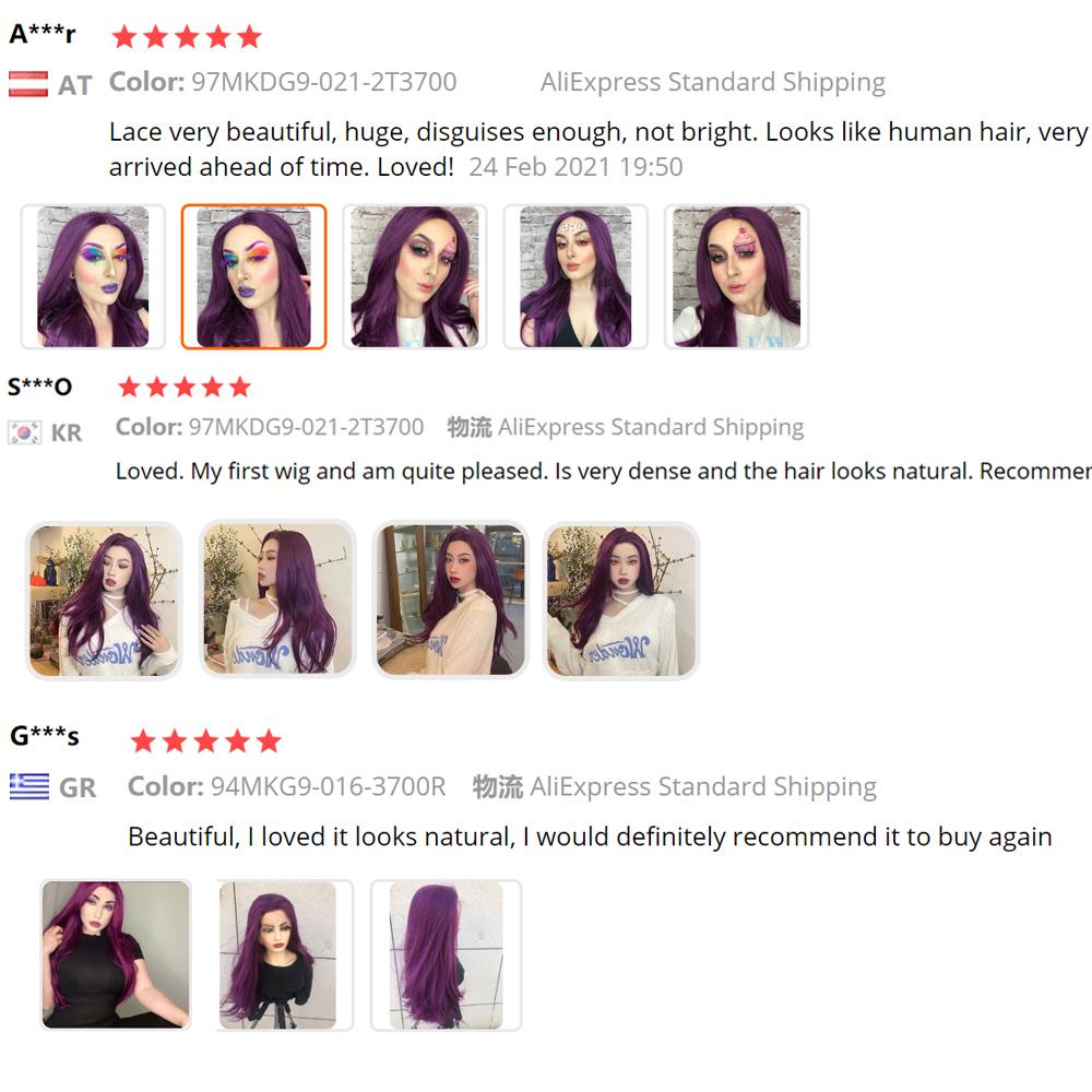 Sivir синтетический фиолетовый кружевной бразильский парик длинные прямые парики для женщин средняя часть волос вечерние/ежедневные/косплей термостойкое волокно