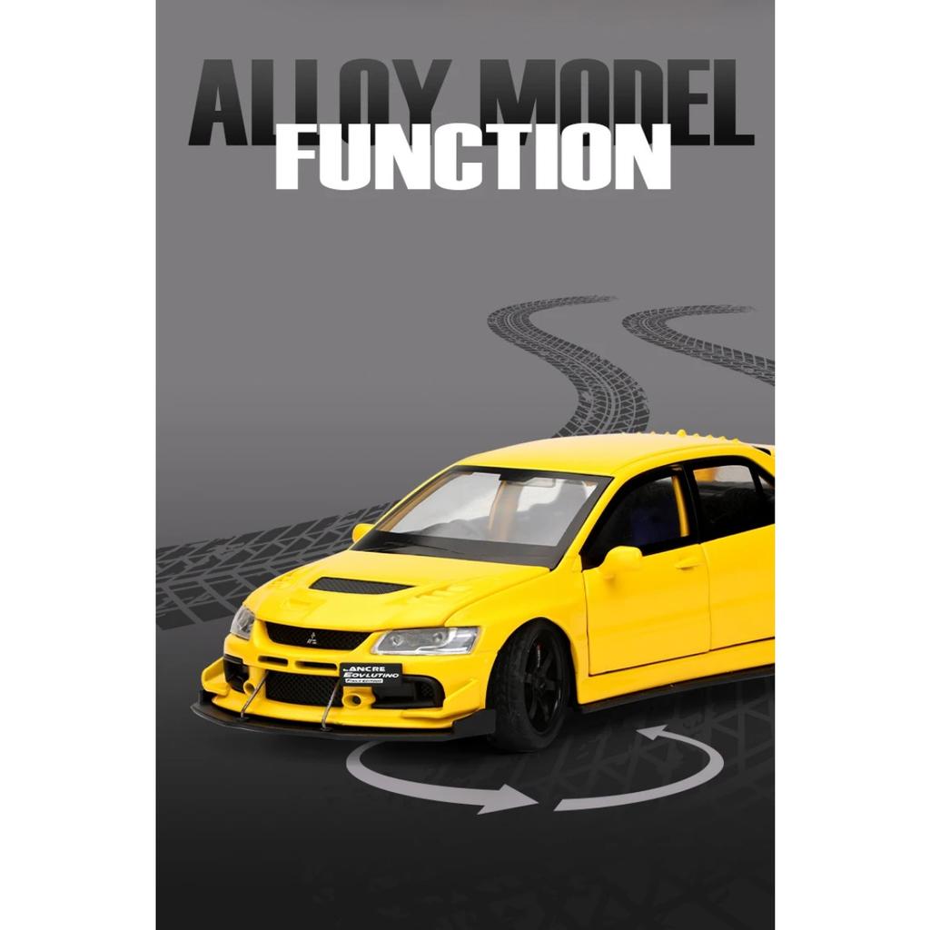 1/32 Mitsubishi Lancer Evolution EVO IX 9 Alloy Sports Car Model Diecast Metal Race Vehicles Car Model Sound Light Kids Toy Gift