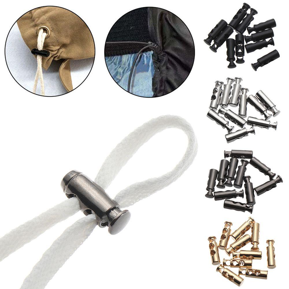 Шнурки для спортивной одежды, застежка-молния, фиксатор, шнур, металлический зажим, фиксаторы с двумя отверстиями