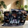 Custom Name Personalized Detective Conan Print Blanket, Home Decor, Bedroom, Sofa, Camping, Couch, Gifts for Birthday Christmas