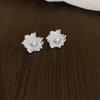Серьги-кисточки из жемчуга 'Серебряная игла': Ретро цветочный дизайн, милая личность, роскошные серьги-гвоздики для женщин