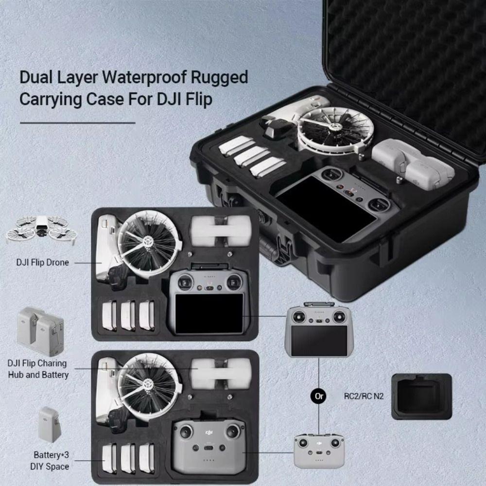 IP67 Waterproof Protective Suitcase Hard Shell Handbag Drone Accessories for DJI Flip Travel