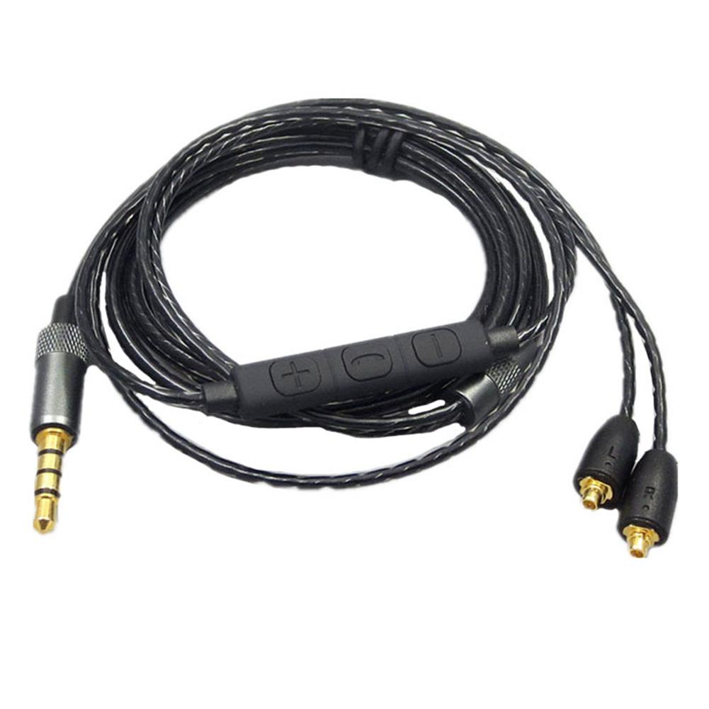 Headset Line Replacement Headphone Wire Compatible For Shure Mmcx Se215 Se535 Se846 Ue900 Volume Adjustable Cable