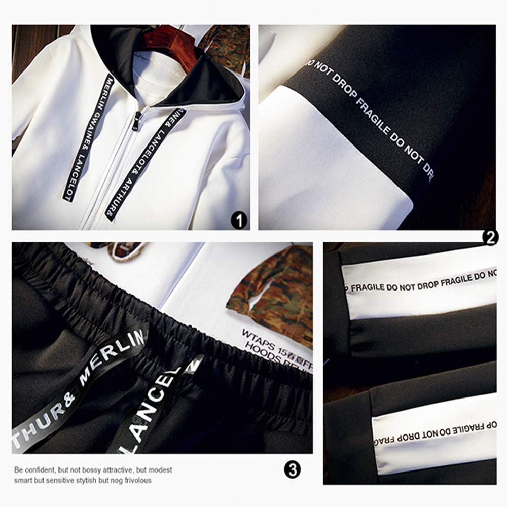 Спортивный костюм и костюм для тренировок больших размеров, свободная стильная толстовка с длинными [foveitaa] мужской комплект, в наличии, для ношения осенью/весной, посадка, на молнии, карманы, рукава,