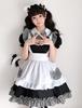 [Milky Time] Maid Lolita Dress, Mini Length, Gingham Check, Ruffles (L)