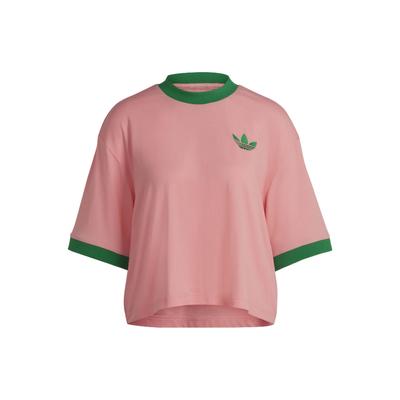 Футболка Originals Color Block с вышитым логотипом и круглым вырезом, короткими рукавами, женские топы, розовые IB2061