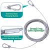 3M-15M Stainless Steel Clothesline, Portable Windproof Indoor/Outdoor Clothes Drying Camping Supplies Clothes Line