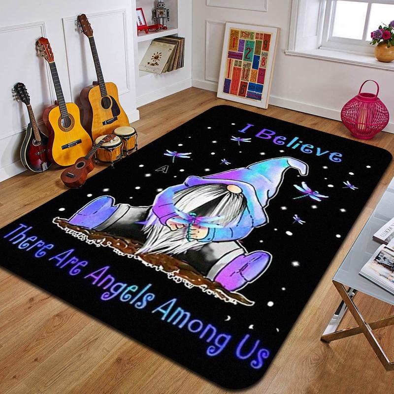 C-Christmas Dwarf Print Carpet Door Mat Living Room Bedroom Non-slip Carpet Home Decoration Floor Mat New Year Gift