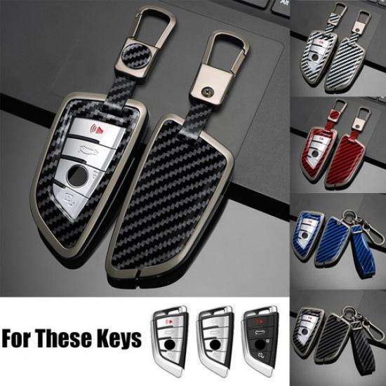 Zinc Alloy Leather Car Key Case Cover For BMW X1 X2 X3 X4 2 3 4 5 6 7 8 X6M X5M