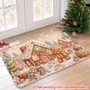 1pcs Christmas Welcome Doormat, Vintage Snowman Xmas Tree Holiday Non Slip Floor Mat for Indoor Outdoor Winter Home Decor