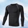 Мужская спортивная облегающая футболка с длинным рукавом PRO - Быстросохнущая и влагоотводящая фитнес-топ