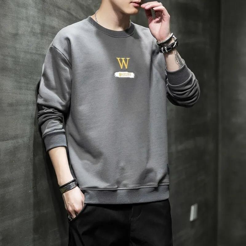 Sweater Men's Spring Top Men's Long-sleeved T-shirt Korean Version Casual Student Capless Youth Men's Trend Bottoming Shirt