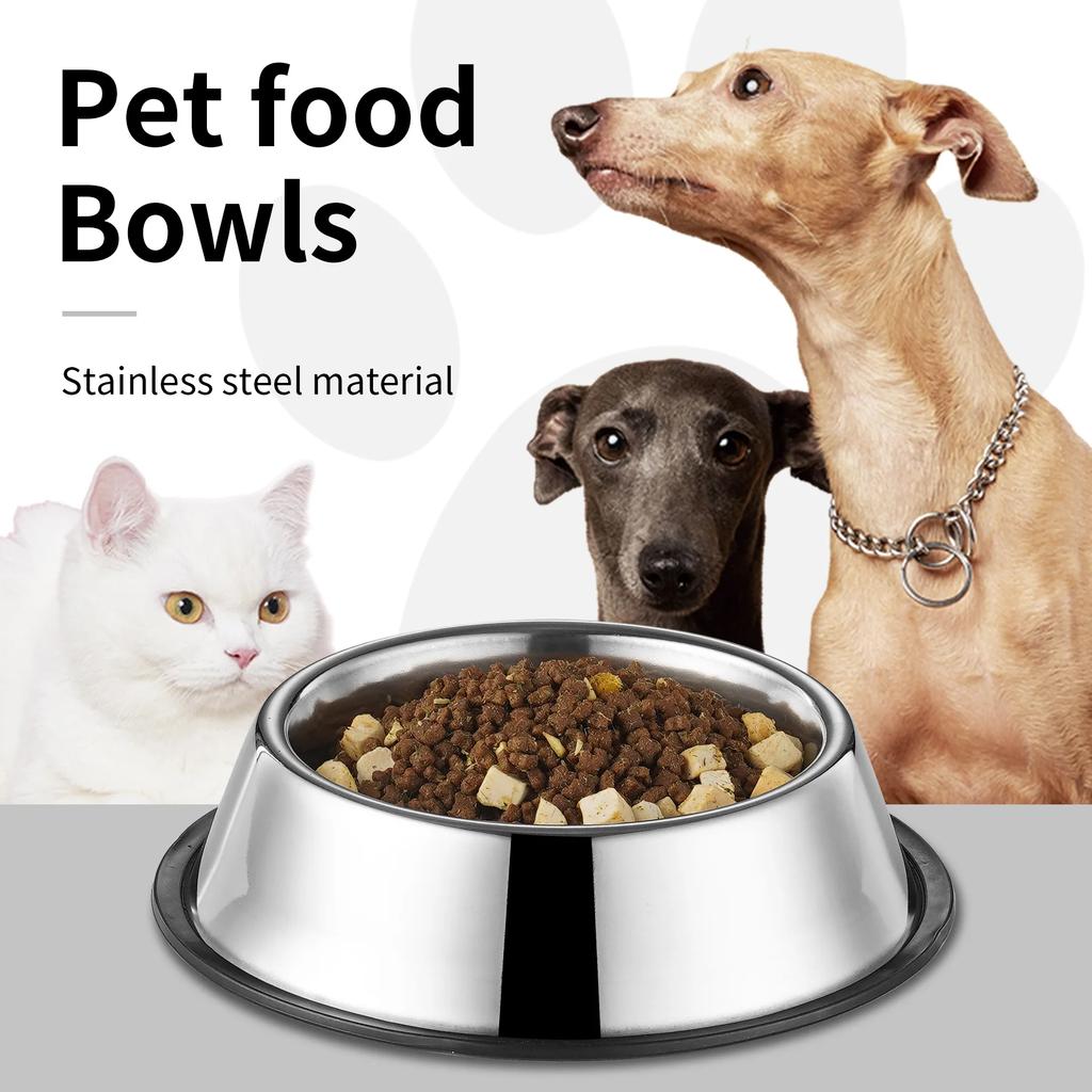 Food Storage Container, Feeder Dish, Water Bottle, Pet Bowl for Small and Large Dogs and Cats, Stainless Steel Pet Dog Bowl