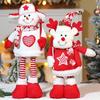 Рождественская кукла, плюшевая игрушка Санта-Клауса, снеговика, лося, с телескопической ногой для рождественского декора для дома, стола, камина, окна, сада