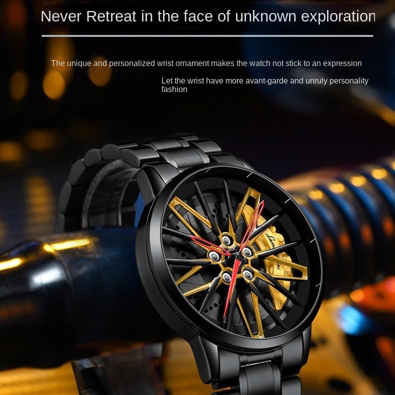 Модифицированные часы SVJ с поворотным концентратором, трехмерные полые автомобильные кованые мужские часы Gini, кварцевые часы