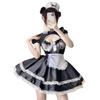 Maid Uniform 3 Piece Set Sexy Cosplay Cute Lolita Short Sleeve Lace Dress Open Chest Halloween Costume Performance Clothes Coffee Shop Party Event
