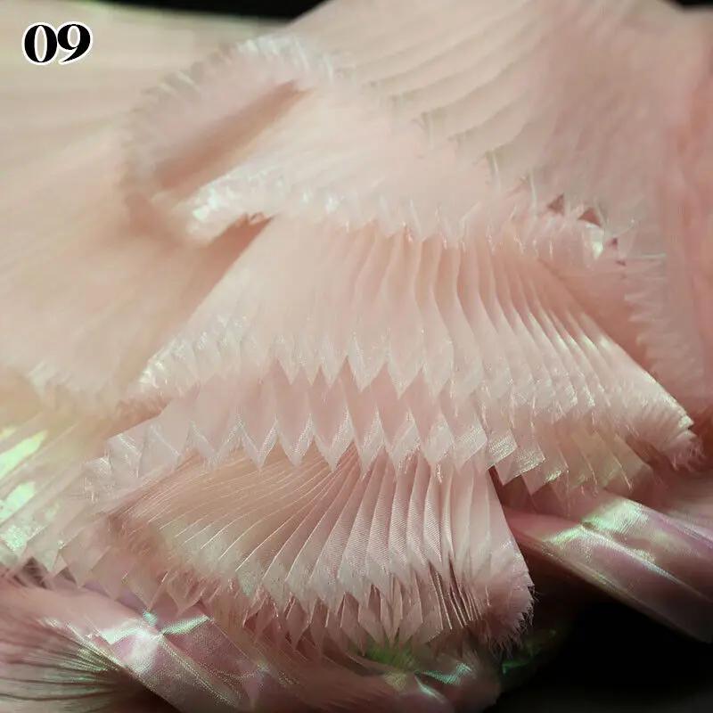 100x140cm Laser Pleated Fabric Crinkle Wedding Photography Background Stage Decors DIY Women Dress Suit Diy Sewing Material