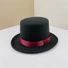 British Style Adult/Teens Derby Hat Prom Carnivals Party Costume Felt Magician Hat for Carnivals Show Rave Party