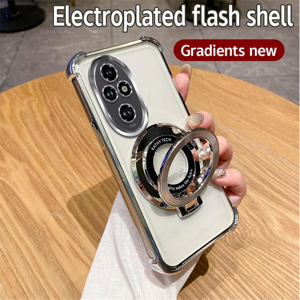 Чехол-держатель для телефона с блестящим противоударным покрытием для Honor 200 Pro, мягкий чехол-подставка для Honor 200 50 60 70 80 90 100 Pro X9A