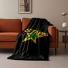 Green and Gold Star Logo Blanket print blanket soft and cozy perfect for the living room bed sofa or a nap,gift