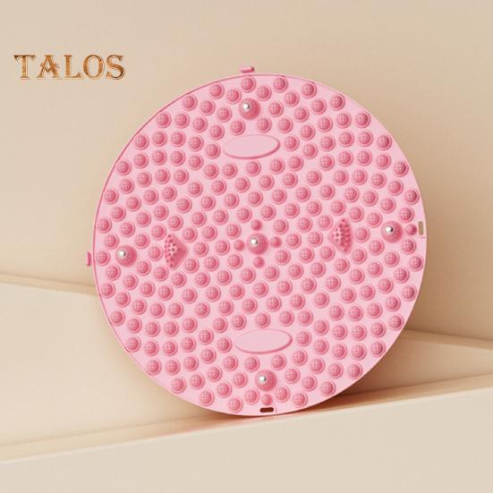 Круглый массажный коврик для ног, снятие боли в ногах, расслабление мышц, рефлексотерапия стоп, противоскользящий портативный акупрессурный коврик, портативный акупунктурный коврик для ходьбы по камням