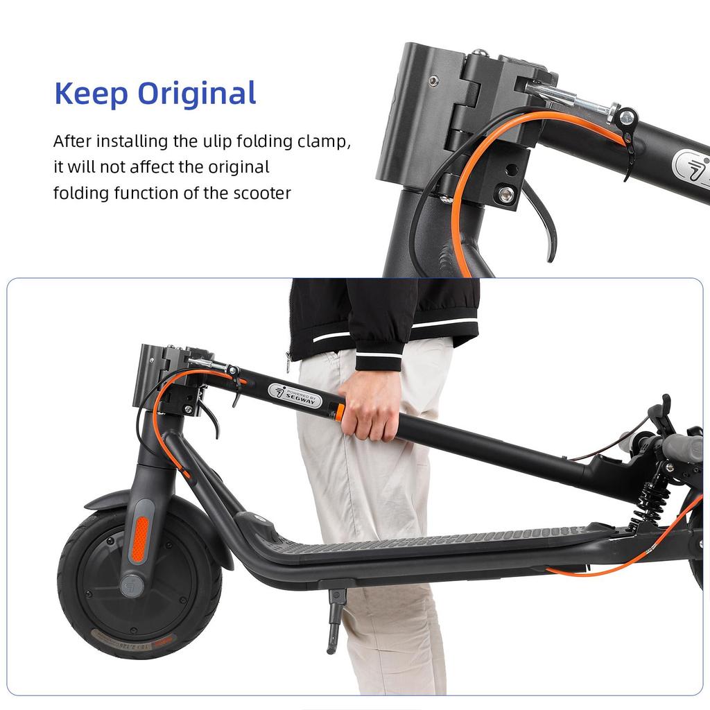 Grey Electric Scooter Folding Clamp Aluminum Upright Bar Sturdy Lock Parts Tightening Clamp Fittings for Xiaomi M365 Pro Pro2 1S MI3 Lite Series