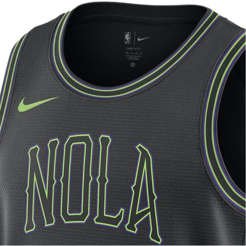 Nike Майка баскетбольная Dri-Fit с буквенно-цифровым принтом колор-блок City Edition сезон 2023/24 мужская черная DX8511-010