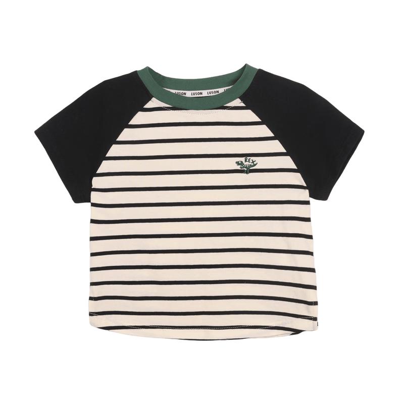 LUSON Baby Raglan Contrast Long Sleeve T-Shirt