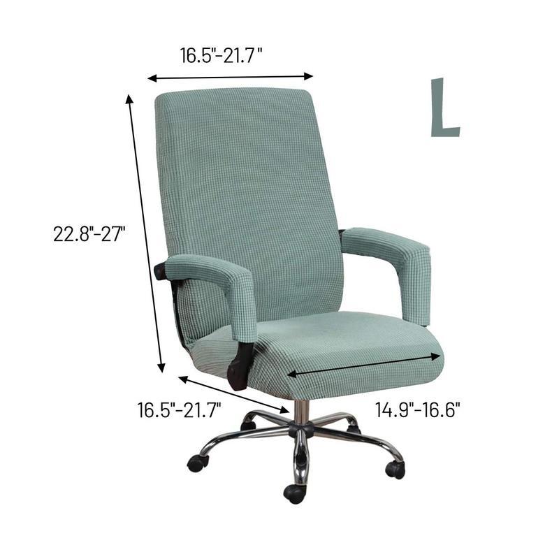 Большой XL/L простой эластичный чехол для офисного стула с 2 шт., чехол на подлокотник, полный охват, чехол для игрового стула, подушка сиденья, моющаяся