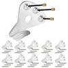 Pack of 10 Wall Hooks, Weight Capacity: Approximately 34kg, Strong, with Nails, for Hanging Pictures, Clocks, and Drywall (Silver)