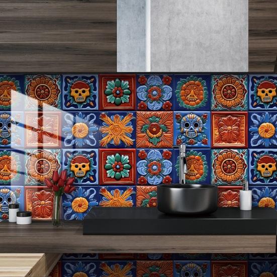 10 листов марокканских наклеек на стену винтажные самоклеящиеся водонепроницаемые ПВХ съемные для ванной комнаты