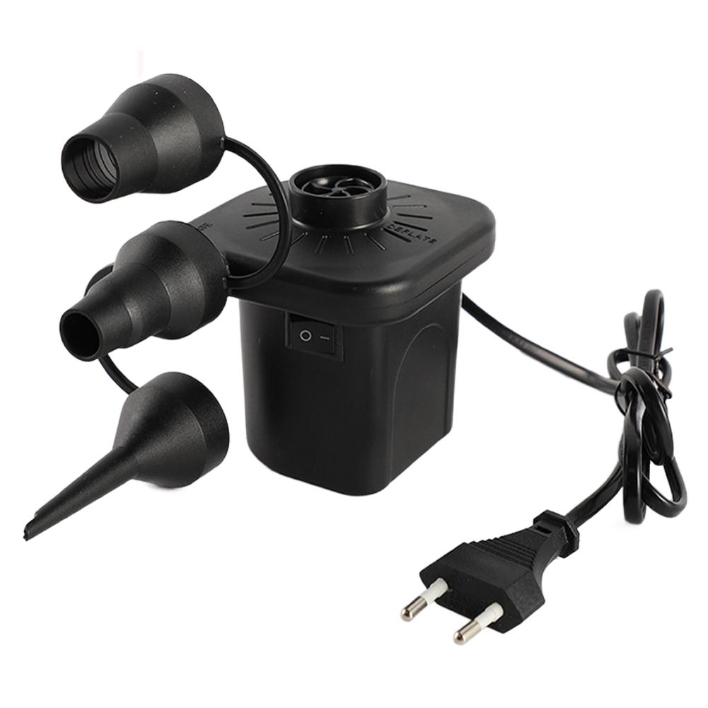 Electric Air Pump with 3 Nozzles Portable Air Mattress Pump Inflator/Deflator Pumps for Inflatables Swimming Ring