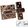 Verrou - EDM - Avec goupille en acier - 5 clés incluses - Résistant à la corrosion - Usage meuble divers
