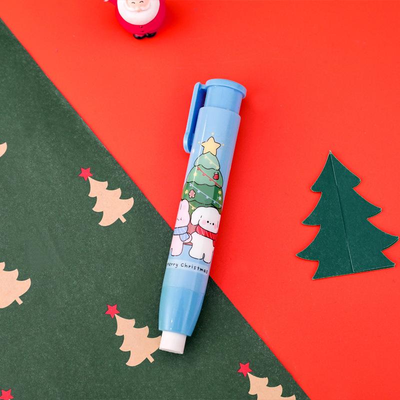 Kawaii Рождество Нажимной ластик Милый Письменный Рисунок Карандаш Ластики Студенческие Канцелярские Товары Детские Подарки Школьные Канцелярские Принадлежности