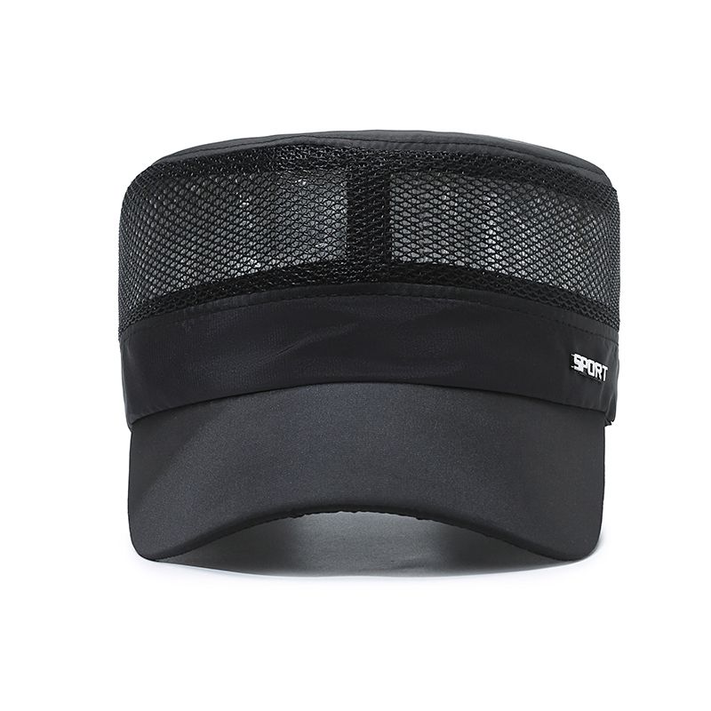 Мужская шляпа, летняя дышащая сетчатая шляпа, спортивная шляпа с плоским верхом для активного отдыха, быстросохнущая шляпа-утконос для людей среднего и пожилого возраста, ветрозащитная и солнцезащитная шляпа